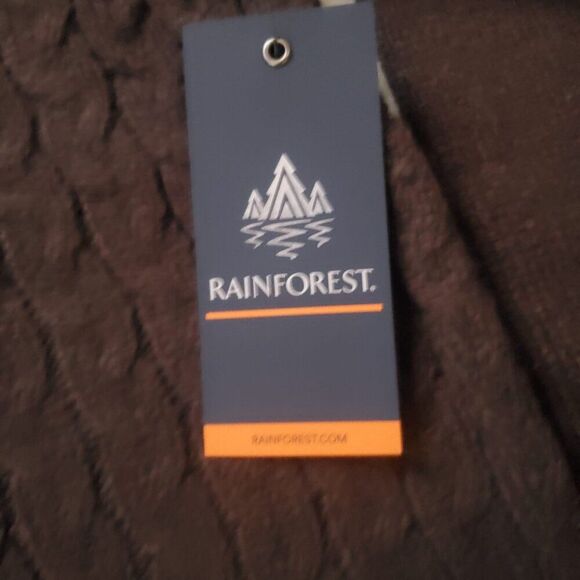 RAINFOREST MOUNTAIN RANGE QUARTER ZIP SWEATER WITH MICROSUEDE TRIM SIZE M - Picture 8 of 9